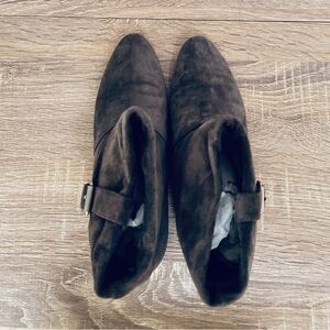 Loeffler Randall Gray Suede Ankle Boots